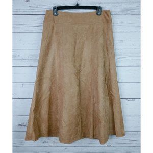Liz Claiborne Women's Long Skirt with Liner Brown Size 10 Side Zipper